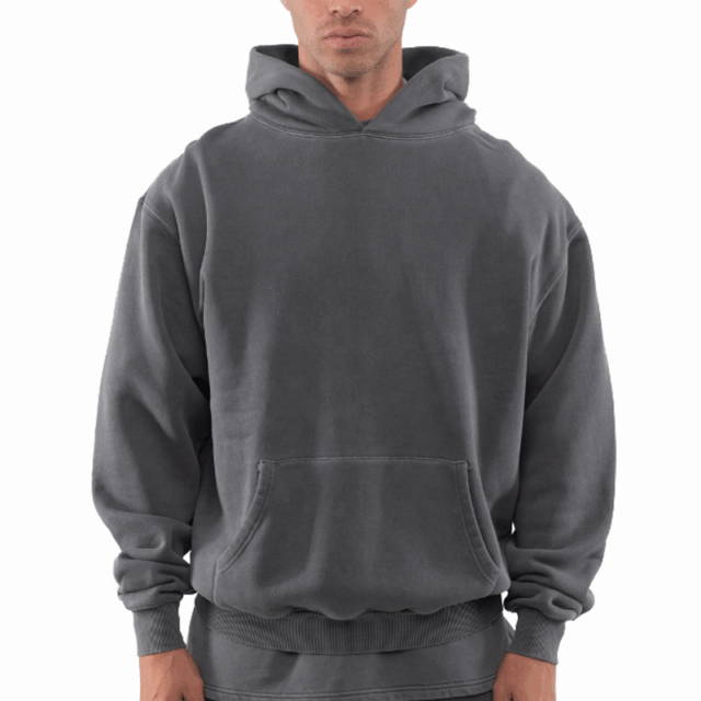100% Cotton Puff Print Oversized Hoodie for Men