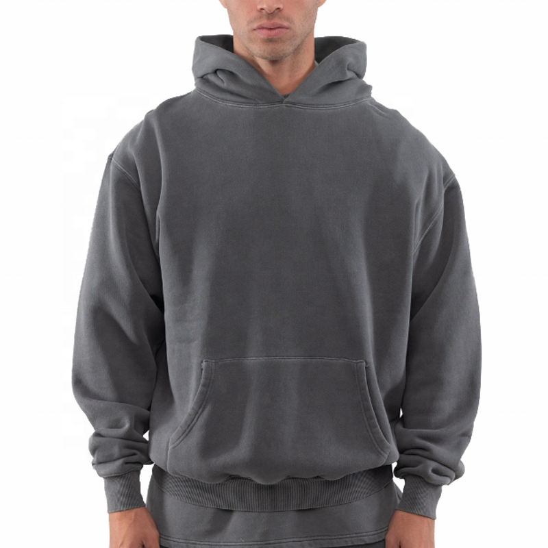 100% Cotton Puff Print Oversized Hoodie for Men