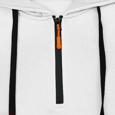 Trendy Half Zip Hoodie with Digital Printing