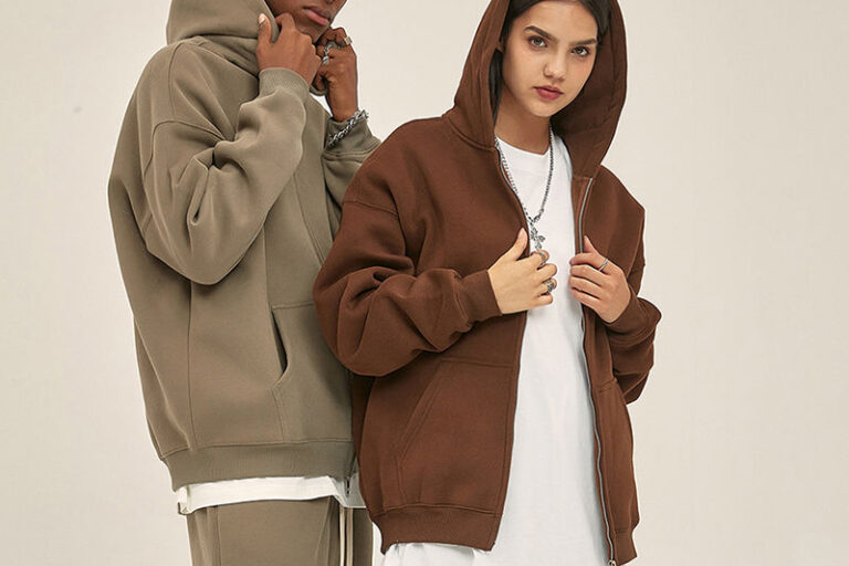 Heavyweight Baggy Cropped Zip-Up Hoodie
