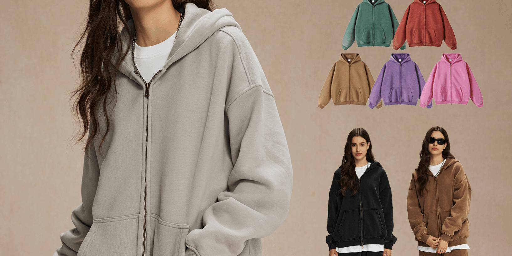 Custom 360G High Quality Oversized Vintage Wash Hoodies