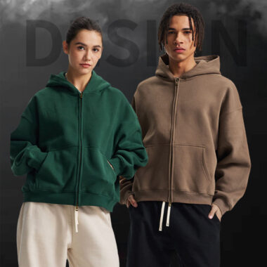 Custom Heavyweight Cotton Zipper Hoodie