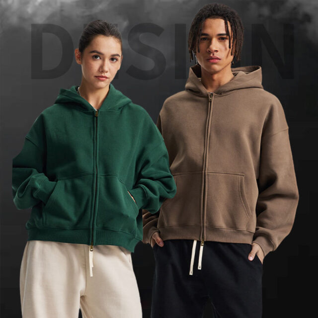 Custom Heavyweight Cotton Zipper Hoodie