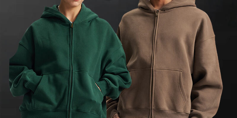 Custom Heavyweight Cotton Zipper Hoodie