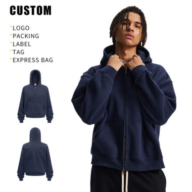 Custom Heavyweight Cotton Zipper Hoodie