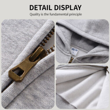 Custom Heavyweight Cotton Zipper Hoodie