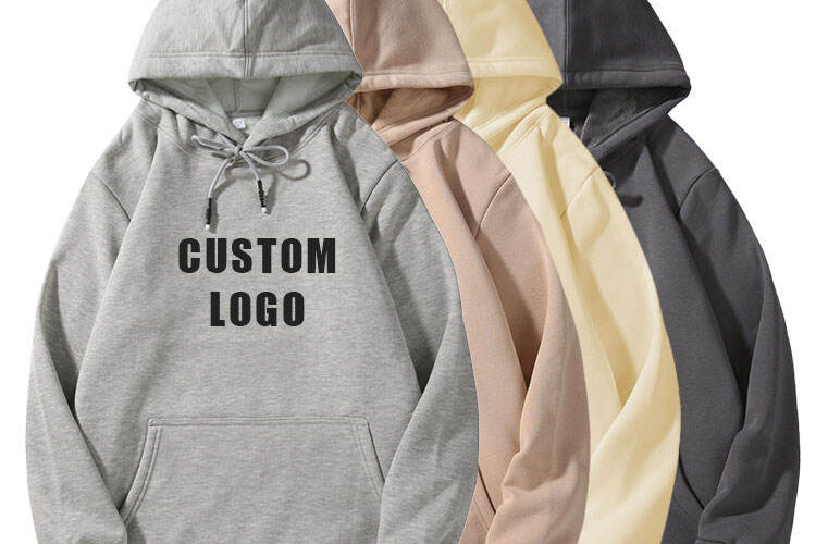 Solid Pullover Fleece Hoodie with Custom Logo