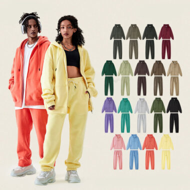 3D Puff Embroidery Cotton Zip Up Hoodie