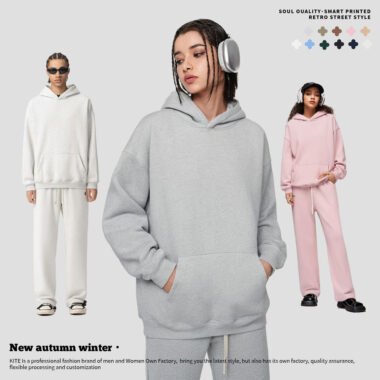 Men's Pullover Hoodie with Puff Print