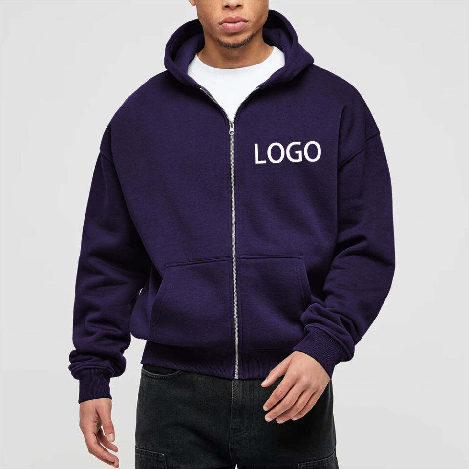 Custom Oversized Zip Hoodie for Men