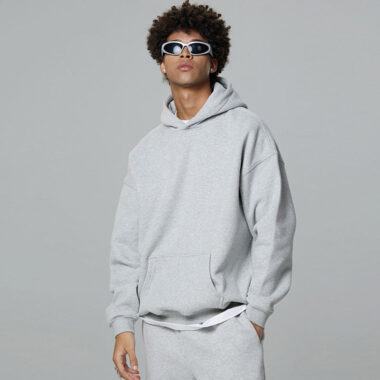 Heavyweight Baggy Cropped Zip-Up Hoodie