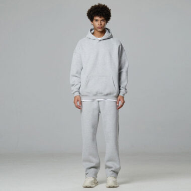 Heavyweight Baggy Cropped Zip-Up Hoodie