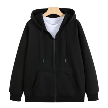 Spring & Autumn Oversized Zip-Up Hoodie
