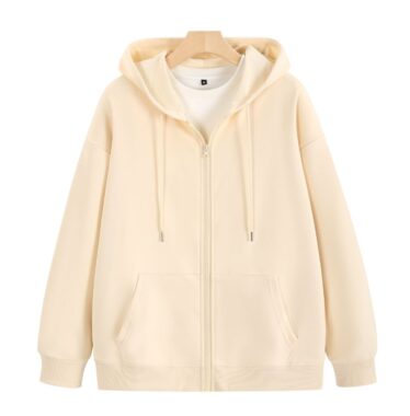 Spring & Autumn Oversized Zip-Up Hoodie