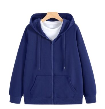 Spring & Autumn Oversized Zip-Up Hoodie