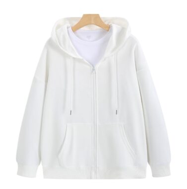 Spring & Autumn Oversized Zip-Up Hoodie