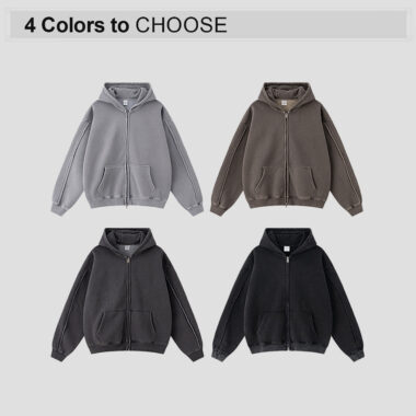 Heavyweight Zip-Up Hoodie Oversized for Men