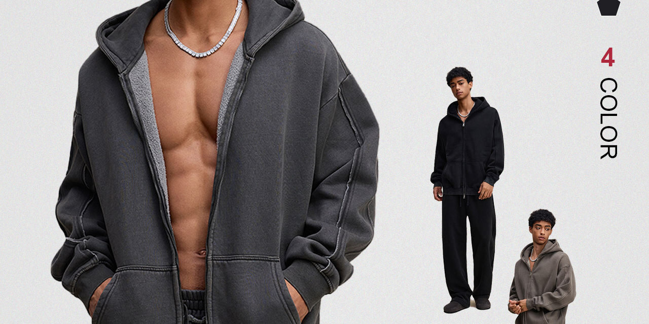 Heavyweight Zip-Up Hoodie Oversized for MenExplore custom heavyweight 400gsm oversized zip-up hoodies for men. Perfect for streetwear and custom branding. Available for bulk orders and custom logo options.