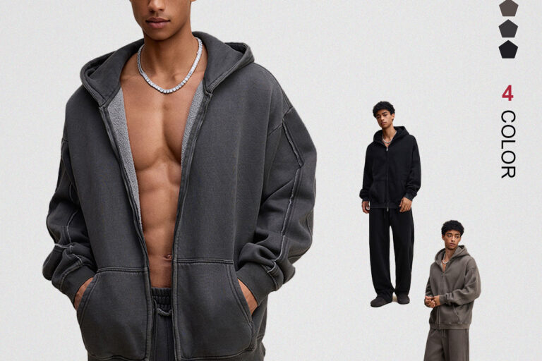 Heavyweight Zip-Up Hoodie Oversized for MenExplore custom heavyweight 400gsm oversized zip-up hoodies for men. Perfect for streetwear and custom branding. Available for bulk orders and custom logo options.