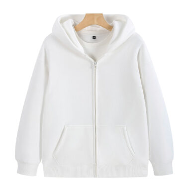 Zip-Up Sweatshirt Men with Cotton Bubble Print