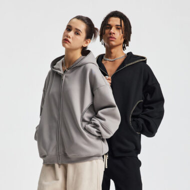 Heavyweight Zip-Up Hoodie with Fleece Lining