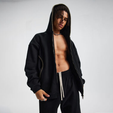 Heavyweight Zip-Up Hoodie with Fleece Lining