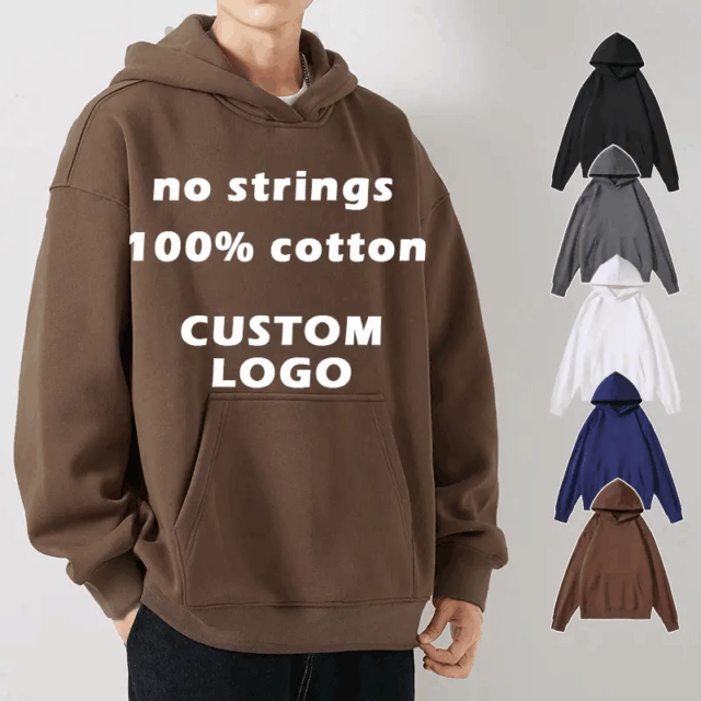 Men's Custom 100% Cotton Hoodies