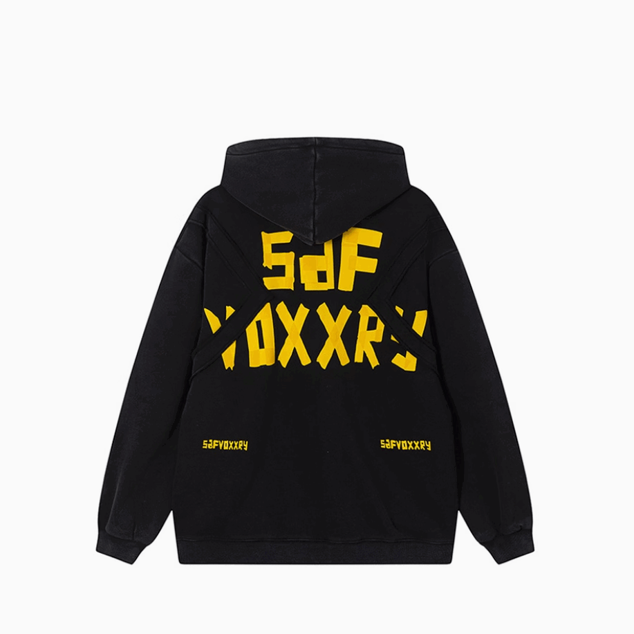 Vintage Oversized Printed Hoodie