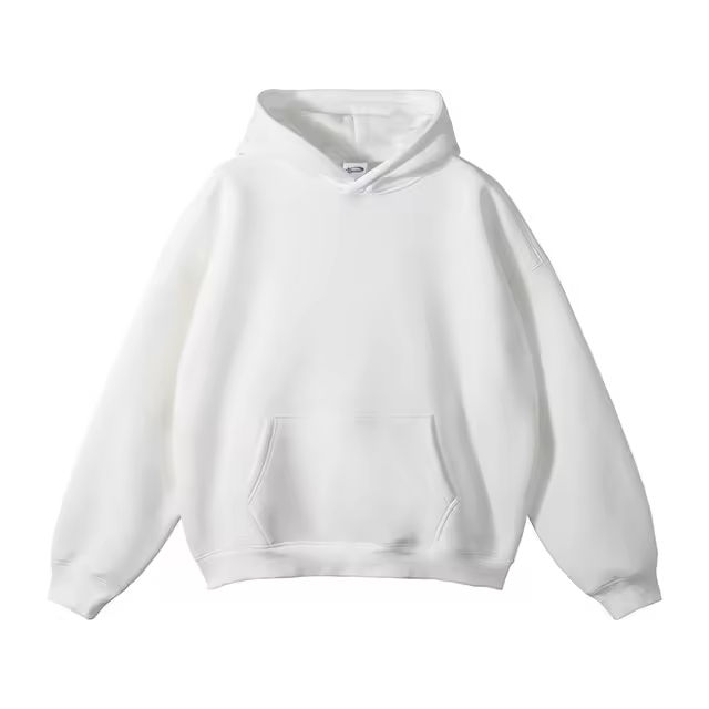 Cotton Pullover Hoodie with 3D Embroidery
