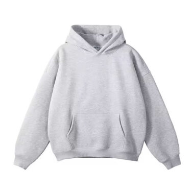 Cotton Pullover Hoodie with 3D Embroidery