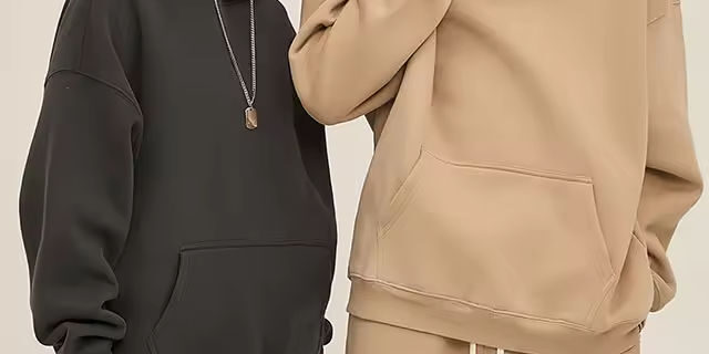 Cotton Pullover Hoodie with 3D Embroidery