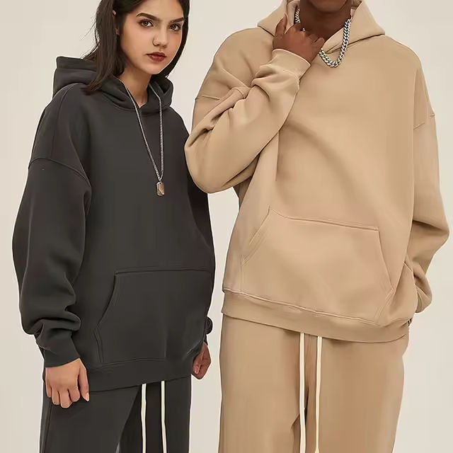 Cotton Pullover Hoodie with 3D Embroidery