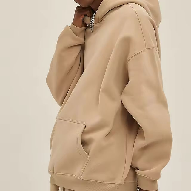 Cotton Pullover Hoodie with 3D Embroidery